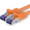 1aTTack.de Cat.7 Cavo di Rete 5m - arancione - 1 Pezzo - Ethernet LAN Cat.7 SFTP PIMF LSZH Spina RJ45 Cat6a 10 Gbit s