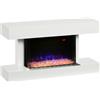 HOMCOM Camino Elettrico a Parete a 11 Colori con Timer 12h Bianco