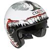 GORICA CRUIZER Casco JET Moto Scooter Omologato Visiera a Scomparsa Squalo