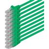 1aTTack.de 85435 10x 0,5m Green Cavo di rete Cat6 Cat 6 Ethernet LAN 1000 Mbit/s RJ45