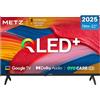 Metz QLED 32 Pollici Smart TV HD, 32MQF7000Z, HDR10, Dolby Audio, Riduzione Luce Blu, Google TV, Googlecast,Tuner DVB-T/T2/C/S/S2/Analogico
