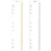 Zelten 2 pezzi B5 19 fori segnapagina righello in plastica legante righello divisore righello per giornale rivista notebook (GRuler, B5)