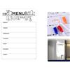 Hawfund lavagna Magnetica Frigo，lavagna Cancellabile A4 Settimanale Food Planner Board Family Magnet Preparazione Dei Pasti Lavagna Bianca Menu Elenco Pianificazione Lavagna Frigorifero Menu Board