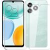 BORYA Silicone Cover per Honor X6a 4G, Trasparente Ultra Sottile Antiurto Morbida Setoso TPU Bumper Custodia, Elegante Colorato Gradiente Antigraffio Case, Oro/Nero