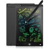 Genialba Tavoletta Grafica LCD Scrittura Colorato 10 Pollici, Lavagna da Disegno Cancellabile Portatile, Regalo Bambini, Tavoletta Grafica per Giochi Bambini 2 3 4 5 6 7 Anni Ragazze (Nero)