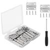 Roosea mini cerniere per legno 20 Pezzi mini cerniera 36 * 27 * 1.0mm cerniere inox Cerniere per Porte Cerniere a Testa per modellismo Cofanetti o casa delle bambole con 80 pezzi viti per legno
