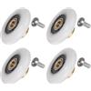 QUARKZMAN Rotella per Porta Doccia 25mm di Diametro Ricambio per Porta in Vetro Del Bagno, Rotella per Porta Doccia Scorrevole, (1 Set 4pz)