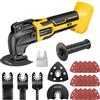 GGiking Utensile oscillante a batteria per batteria Dewalt 18V 20V (senza batteria) Kit di utensili oscillanti senza spazzole con 6 velocità variabili, rimovibile e raschiante, con 23 accessori