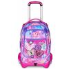 SJ GANG STYLE JAM GANG Trolley Scuola Jack 3 Ruote, Fucsia, 3 in 1, Zaino Triplo Uso con Carrello Sganciabile, 33 L, Zaino Scuola Elementare, Zaino Bambina