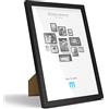 M MERCEO Moderna cornice portafoto A4 in MDF (nero) per foto e immagini in formato DIN A4. Include protezione in vetro acrilico, adatta come supporto da tavolo e da parete, in formato verticale o orizzontale.