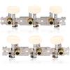 Agatige Piroli Meccaniche per Chitarra, Accordatori Meccaniche Sintonizzatori Dual Holes 3R 3L Tuning Keys String Pioli per Chitarra Classica Folk Acustica