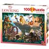 King International King 55830 - Puzzle da 1000 pezzi con leone Disney Rock, cartone blu
