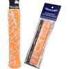 G-Lueck Overgrip per tennis, padel, badminton o squash racchette con motivo - sottile, durevole e robusto - 0,60 mm di spessore - fascia per rack (arancione-bianco)