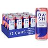 Dash Water Grapefruit - 12 x Acqua di sorgente frizzante al gusto di pompelmo - SENZA zucchero, SENZA dolcificante, SENZA calorie - Arricchita con frutta secca (12 lattine da 330 ml)