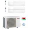 CLIMATIZZATORE CONDIZIONATORE DUAL SPLIT MITSUBISHI SERIE LN MSZ-LN25VG2+MSZ-LN50VG2/MXZ-2F53VF4 R32 - 9000+18000 BTU - WI-FI INCLUSO - in diversi co