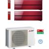 CLIMATIZZATORE CONDIZIONATORE DUAL SPLIT MITSUBISHI SERIE LN MSZ-LN25VG2+MSZ-LN25VG2/MXZ-2F42VF4 R32 - 9000+9000 BTU - WI-FI INCLUSO - in diversi col
