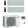 CLIMATIZZATORE CONDIZIONATORE DUAL SPLIT MITSUBISHI SERIE EF MSZ-EF25VGK+MSZ-EF25VGK/MXZ-2F42VF4 R32 - 9000+9000 BTU - WI-FI INCLUSO - in diversi co