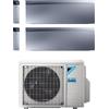 CLIMATIZZATORE CONDIZIONATORE DAIKIN BLUEVOLUTION DUAL SPLIT EMURA FTXJ35A+FTXJ42A/2MXM50A-9 R32 - 12000+16000 BTU - WI-FI INCLUSO - in diversi colori