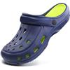 Procity Zoccoli | Sabots Unisex per Donne e Uomini | Clogs da Giardino Traspiranti | Scarpe da Giardino | Pantofole Leggere | Sandali da Spiaggia Grigio Giallo 45