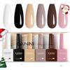 CANNI Smalto Semipermanente per Unghie 6 Colori Gel Nail Polish Soak Off UV LED per la manicure e la progettazione delle unghie 9ml C2307
