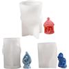 Generic Stampo per presepe in resina fai da te, 3 pezzi, in silicone flessibile, antiaderente, fai da te, con scena della natività, stampo natalizio in resina per candele profumate