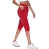 Ietaoo Pantaloni Tuta Donna 3/4 100% Cotone Pinocchietto Capri Estivi Leggeri Comodi Traspiranti Elastico con Tasche Fitness Nero XXL