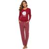 SPKPKEY - Set di pigiami da donna in cotone a maniche lunghe con stampa carina, 2 pezzi, indumenti da notte e da salotto, XL