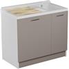 Colavene - Active Wash dinamico lavatoio doppia vasca 100x55x93h con portabiancheria [corda] - AW1055C