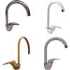 Rubinetto Lavello Cucina Vancouver Canna a P Monocomando Vari Colori - CILVANI AVENA