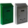 Cassetta Posta Esterno in Acciaio Verniciato vari colori e misure - CILVANI 250x180x60 VERDE