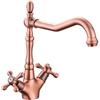 Rubinetto cucina stile epoca Cilvani nei colori rame, bronzo e cromo lucido RAME