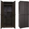 Mobile da esterno resina effetto rattan marrone wengé portascope altezza 180cm
