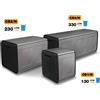 Baule da Esterno in Resina Contenitore Cube Grigio/Nero 1 CUBO