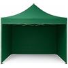 Gazebo 3x4,5 completo colore verde con 3 pareti laterali richiudibile