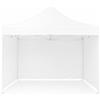 Gazebo 3x3 completo colore bianco con 3 pareti laterali richiudibile