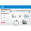 SET ACCESSORI DA BAGNO 6 PEZZI CROMO MODELLO LUNA