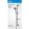 Saliscendi per doccia asta dritta con attacchi fissi in double blister MOD.APOLLO