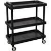 Carrello multiuso con rotelle in Polipropilene nero 75x38x92 Artplast