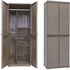 Mobile da esterno in resina effetto rattan tortora portascope altezza 180cm