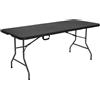 Tavolo Pieghevole Donatello Effetto Rattan 180x67x74 Cilvani