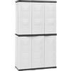 Armadio da esterno in resina a 3 ante con vano portascope Cilvani 97x37x167