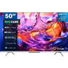 Metz Smart TV 50 Pollici 4K Ultra HD Display LED Sistema Google TV colore Argento - 50MUD7000Z