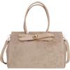 Queen Helena Borsa da Donna in camoscio con tracolla e fibbia Art.LW208 Col.Beige