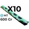 Zefiro 10 Tubolari Salsicciotti in PVC Rinforzato AntiVento AntiRibaltamento per Telo di Copertura Invernale per Piscina - MT. 2 da 600 Gr / Mq - 4 TermoSaldature - MADE IN ITALY