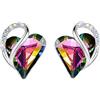Leafael Festa della Mamma Orecchini Donna Cuore Infinity Love con Pietra dei Desideri e Cristalli Portafortuna Gioielli Anallergici Argento o Oro Rosa con Scatola Regalo