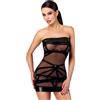 Noir Handmade F359 Bondesque Off-Shoulder Mini Dress Black S