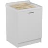 Colavene - Active Wash dinamico lavatoio 65x55x88h con portabiancheria [bianco opaco] - AW6555F