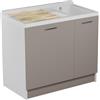 Colavene - Active Wash statico lavatoio doppia vasca 100x55x93h con portabiancheria [corda] - AWS1055C