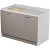 Colavene - Active Wash statico lavatoio vasca sx 130x66x92h con portabiancheria [corda] - AWS13652C