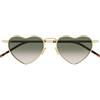 Saint Laurent Occhiali da Sole SL 301 LOULOU 011 Lou Lou Oro/Verde Sfumato Unisex